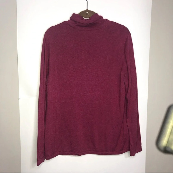 5/$25 J. Jill Turtle Cowl Neck Sweater Fuchsia Pink XL Long Sleeves - Picture 7 of 7
